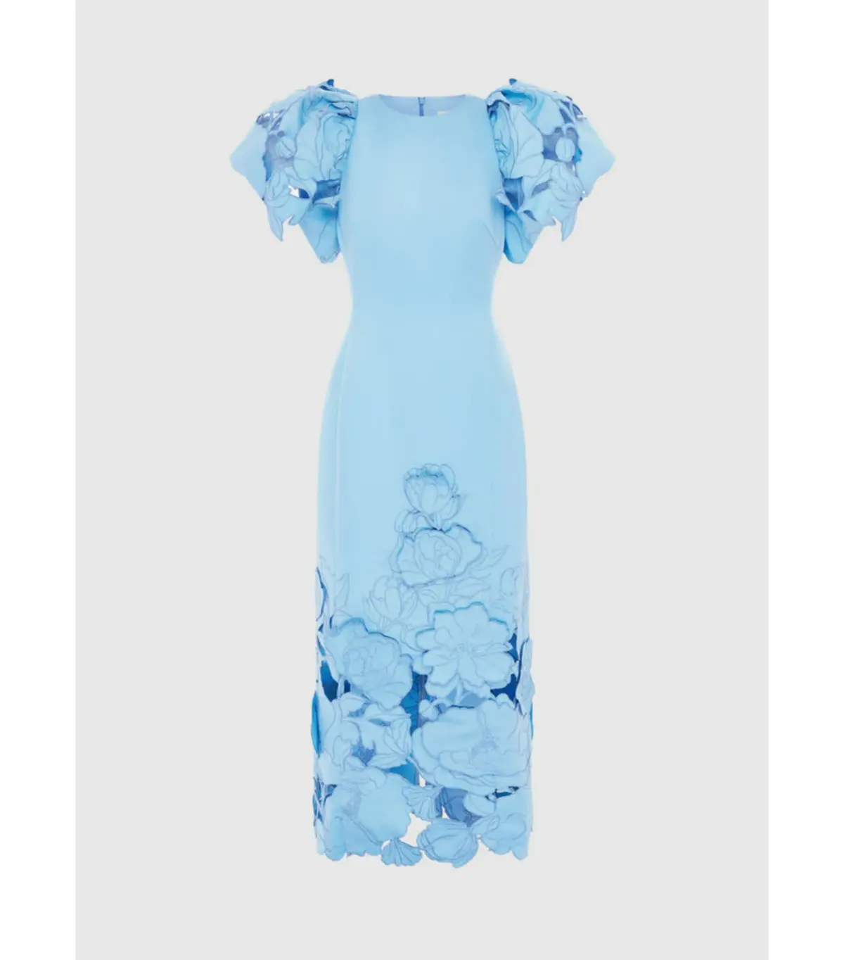 Leo Lin Lucinda Appliqué Maxi Dress Cornflower Blue Size AU 6  - Image 1