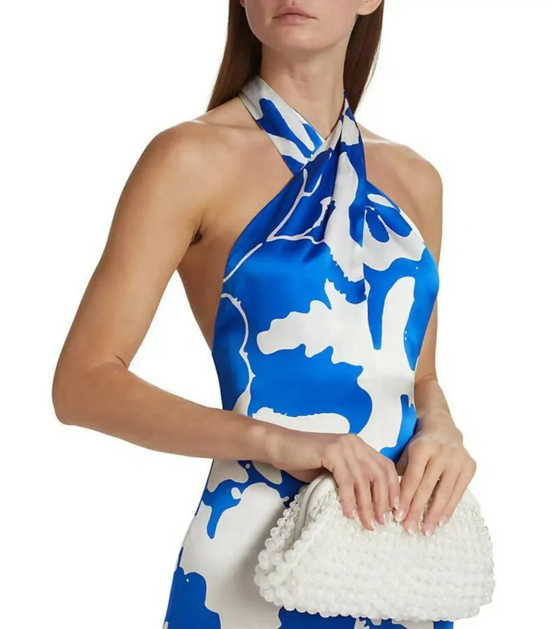 SIR The Label Esme Halter Dress in Merce Abstract Print Size 0 / AU 6 - Image 5
