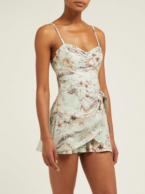 Zimmermann Wayfarer Wrap Playsuit Floral Size 2 / Au 12  - Image 2