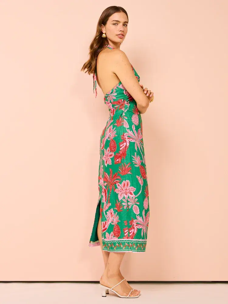 Ownley Kara Midi Dress Pineapple Print Size S / AU 8  - Image 5