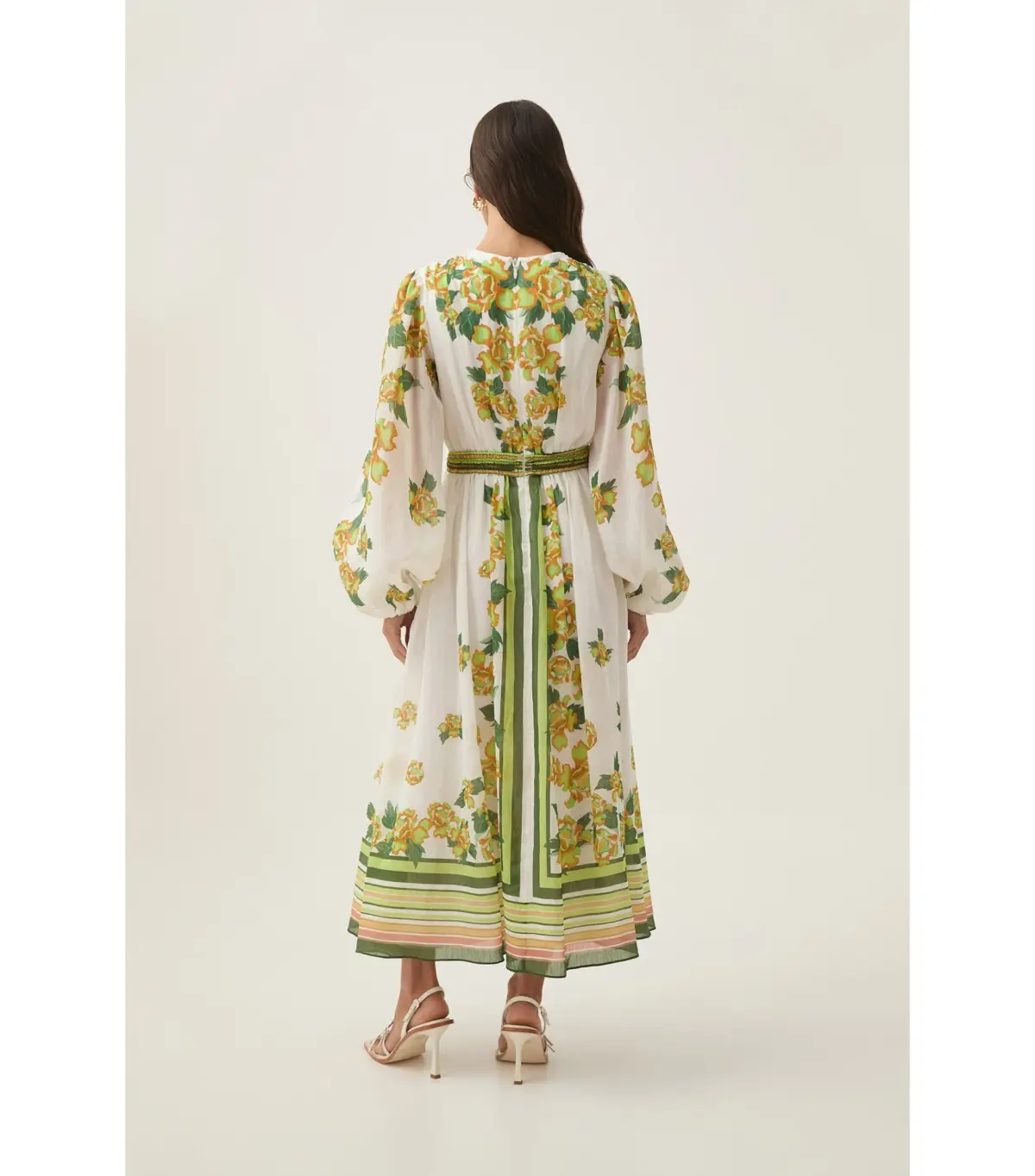 Aje Secret Border Print Midi Dress in Garden Peony Size AU 16 - Image 3
