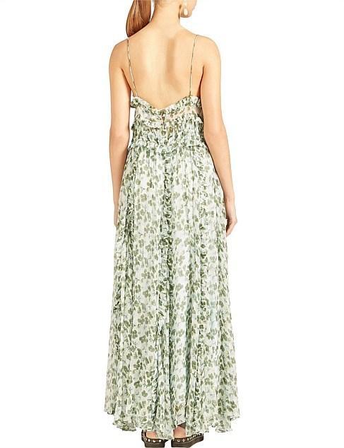 Lee Mathews Nina Silk Crinkle Cami Dress Floral Size 10 - Image 5