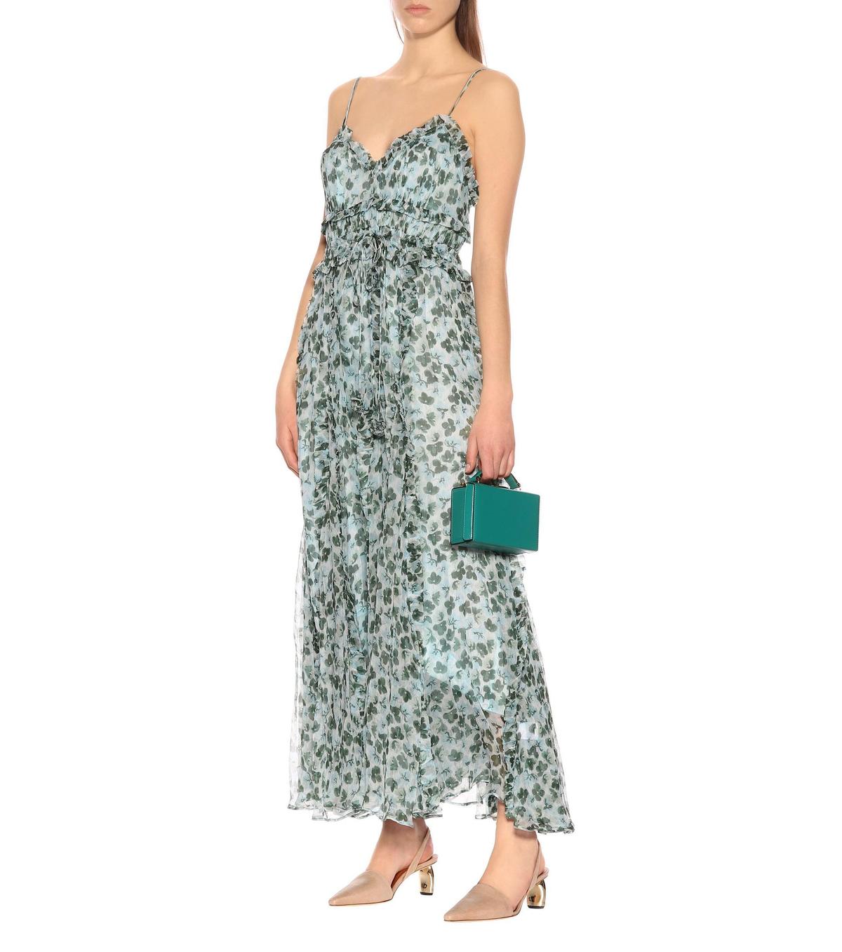 Lee Mathews Nina Silk Crinkle Cami Dress Floral Size 10 - Image 2