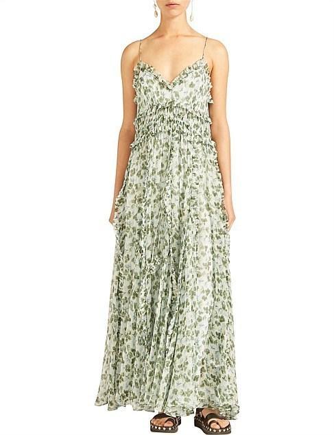 Lee Mathews Nina Silk Crinkle Cami Dress Floral Size 10 - Image 4