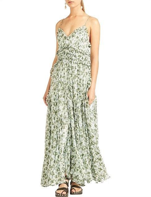 Lee Mathews Nina Silk Crinkle Cami Dress Floral Size 10 - Image 3