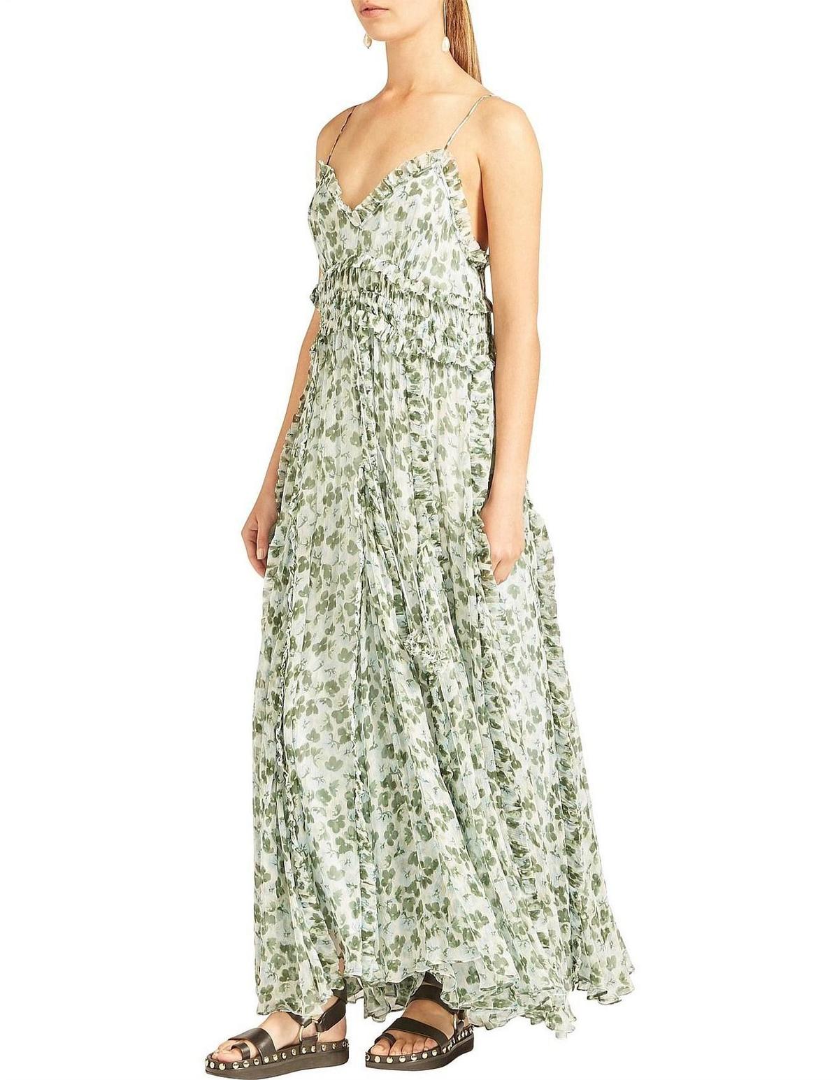 Lee Mathews Nina Silk Crinkle Cami Dress Floral Size 10 - Image 6