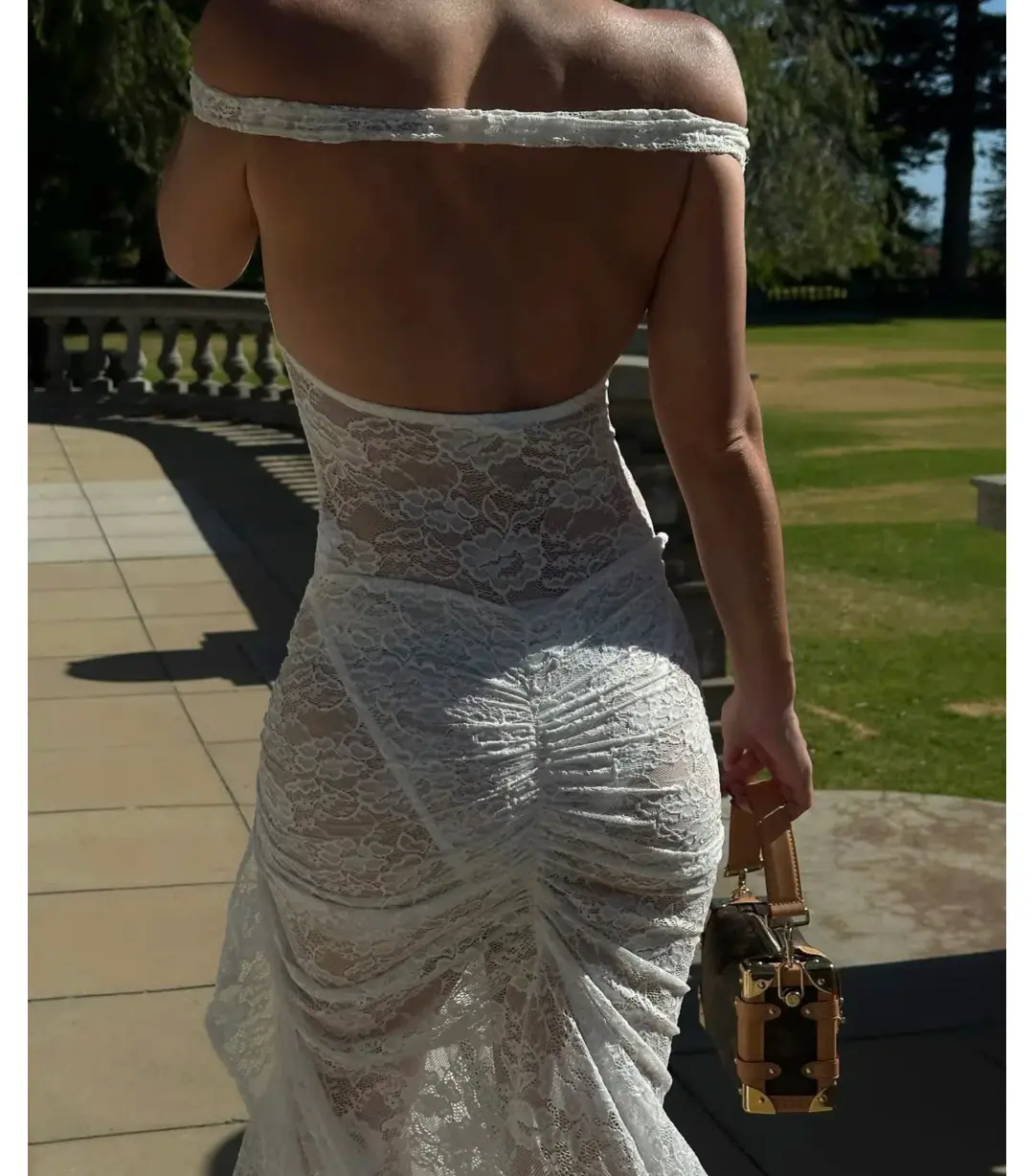 Natalie Rolt Aubrey Lace Dress White Size AU 6 for rent on The Volte - main image