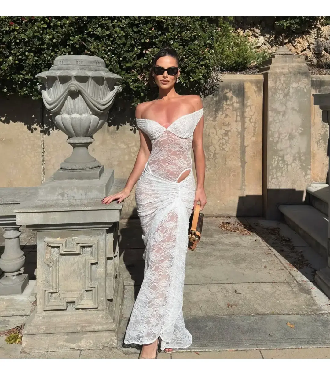 Natalie Rolt Aubrey Lace Dress White Size AU 6 for rent on The Volte - main image