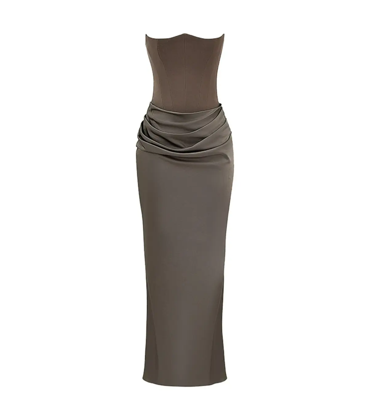 House Of CB Strapless Corset Maxi Dress Smoke Size AU 8 - Image 6