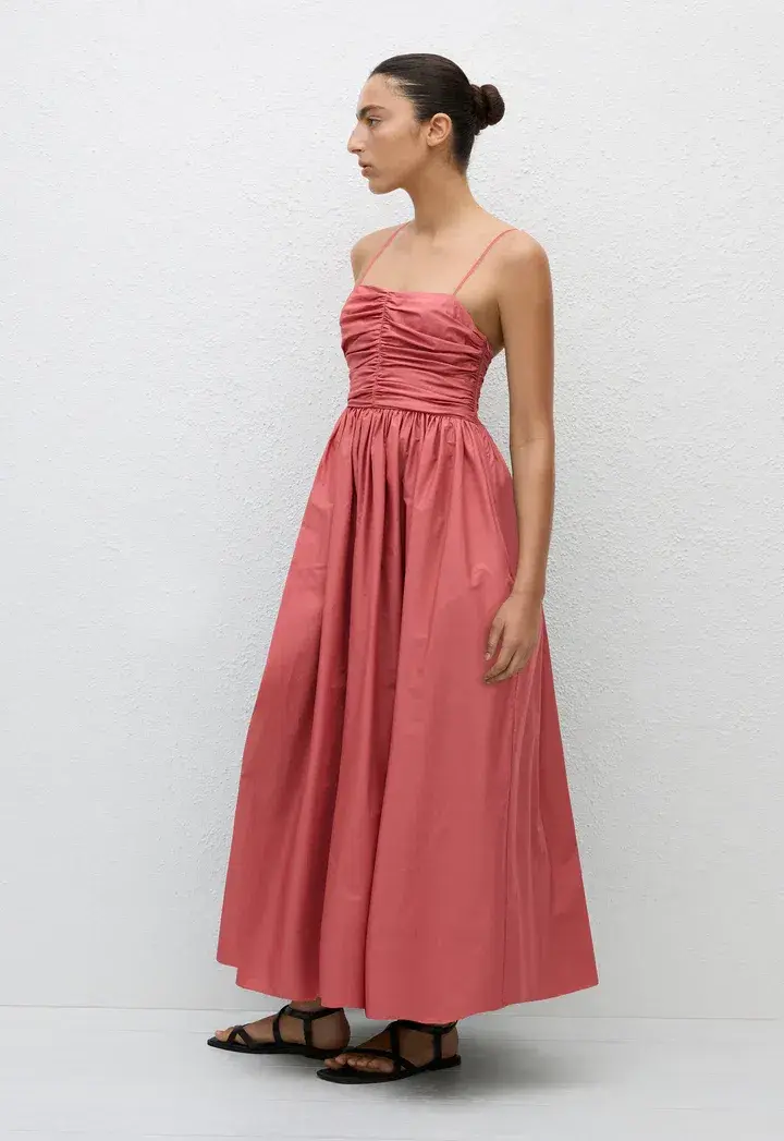 Matteau Gathered Bodice Dress in Rose Size 2 / AU 8 for rent on The Volte - main image