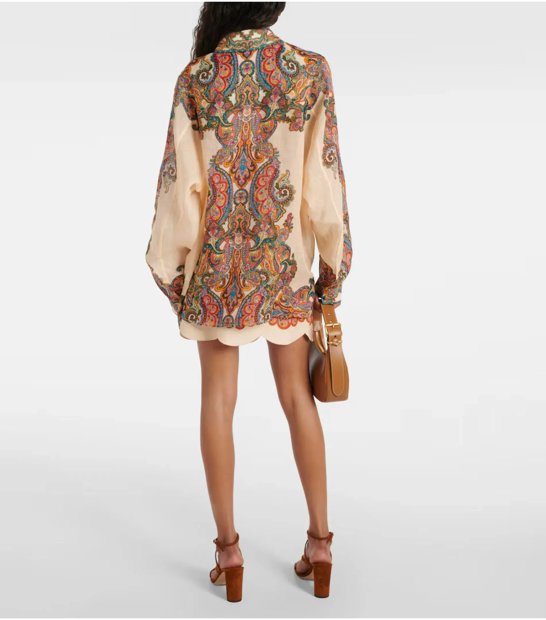 Zimmermann Ottie Skirt and Shirt Set in Multi Paisley Size 0 / AU 8 - Image 3