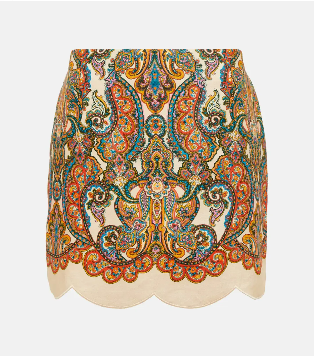 Zimmermann Ottie Skirt and Shirt Set in Multi Paisley Size 0 / AU 8 for rent on The Volte - main image