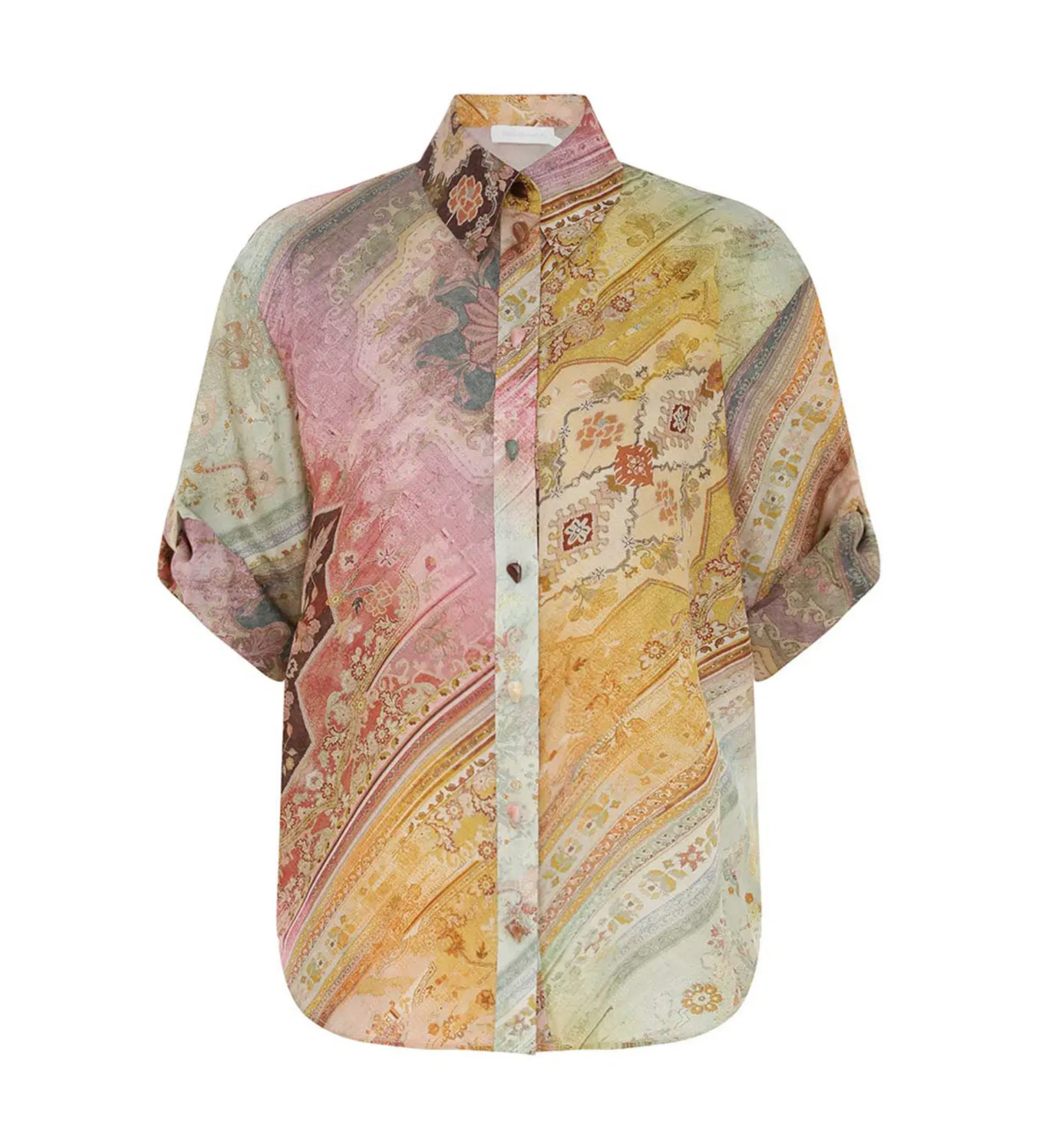 Zimmermann The Tallow Relaxed Shirt Size 0P/Au 6 and The Tallow Relaxed Pant in Ombre Multi Size 1/Au 10  Set  - Image 3