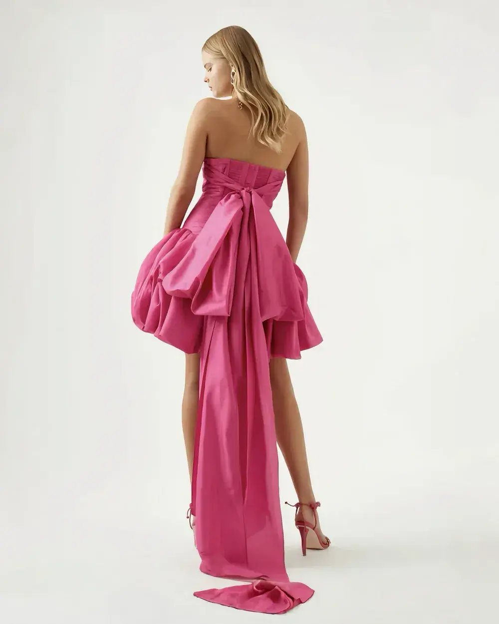 Aje Piacere Bubble Hem Mini Dress Fuchsia Size S / AU 8 - Image 2