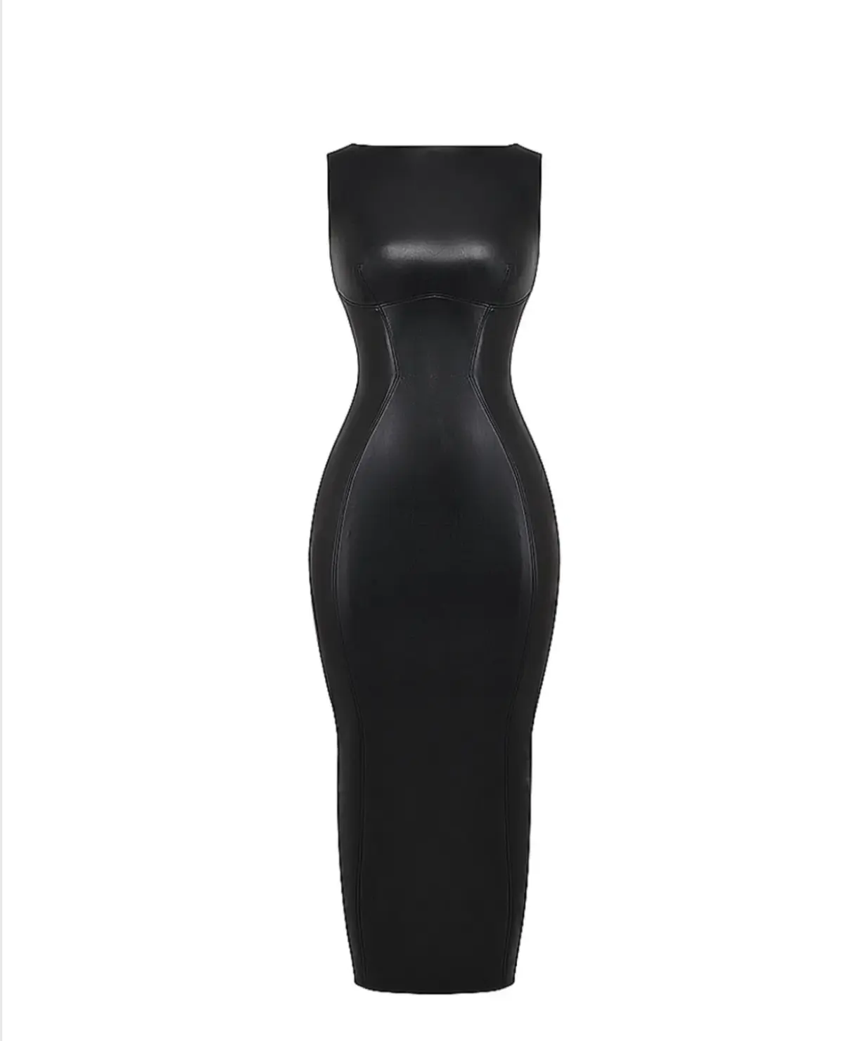 House of CB Sahara Vegan Leather Maxi Dress Black Size S / AU 8 - Image 5