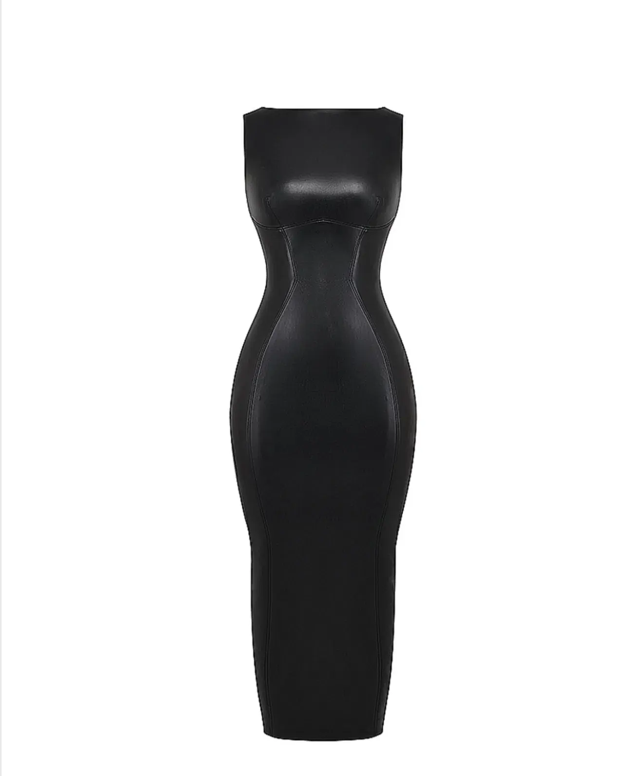 House of CB Sahara Vegan Leather Maxi Dress Black Size S / AU 8 - Image 5