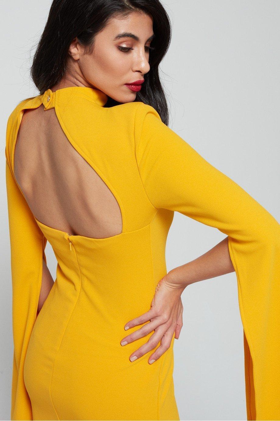 Mossman Sense of Mystery Mini Dress Yellow Size 10  - Image 3