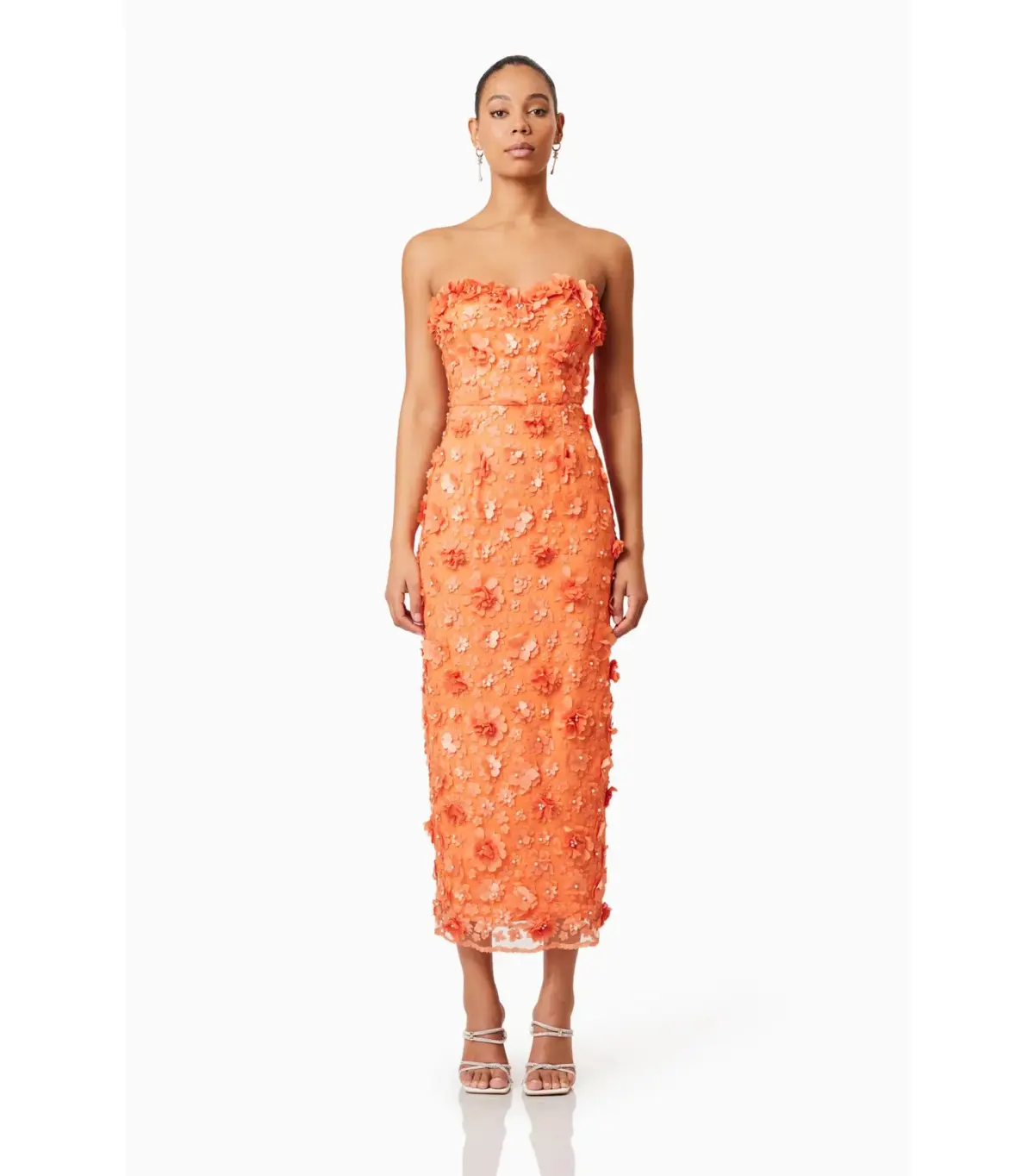 Elliatt Bluebell Midi Dress Orange Size L / AU 12 - Image 1