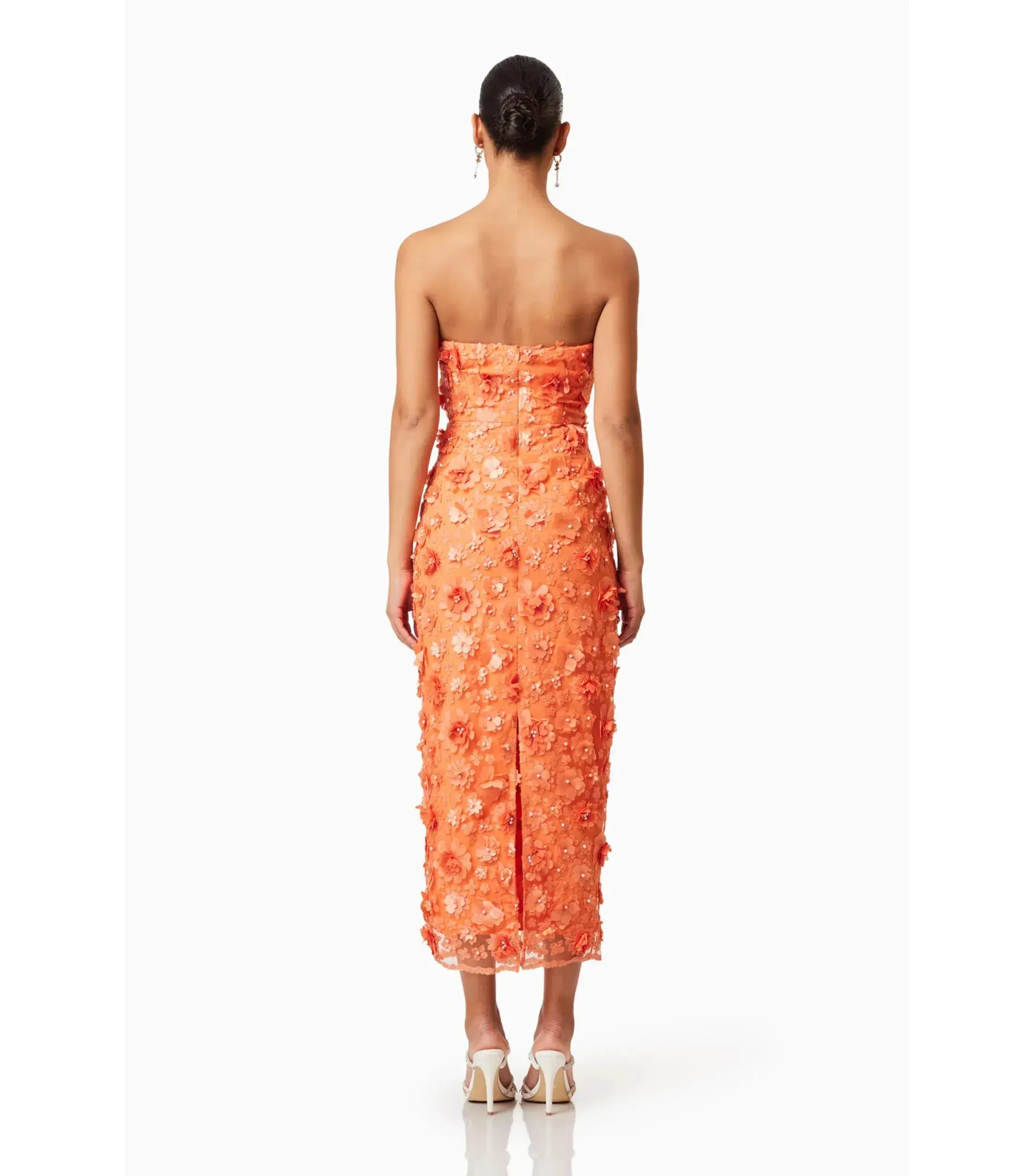 Elliatt Bluebell Midi Dress Orange Size L / AU 12 - Image 3
