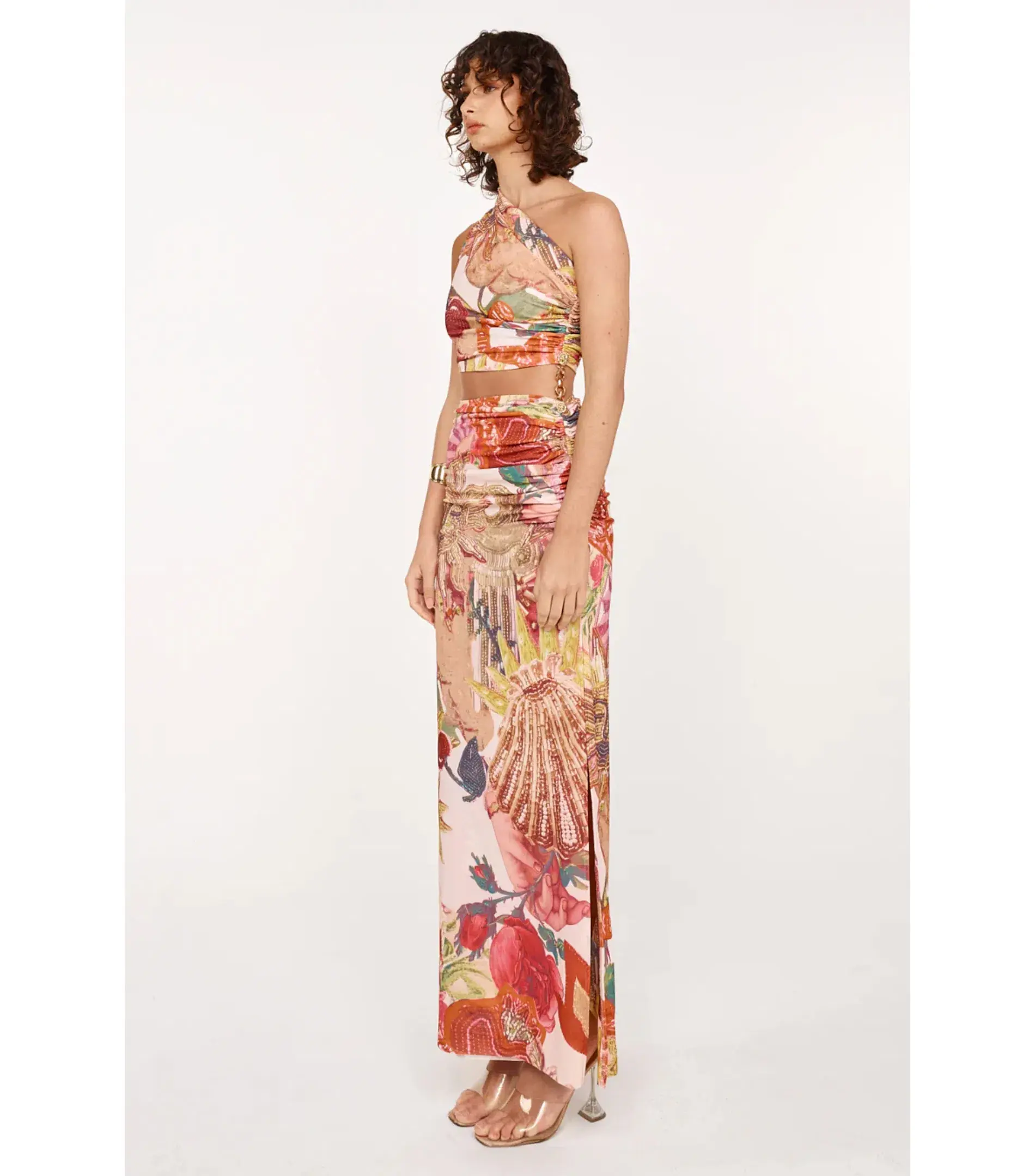 She Is OLLÁ Ophelia Midi Dress in Victor Print Size M / AU 10 - Image 3