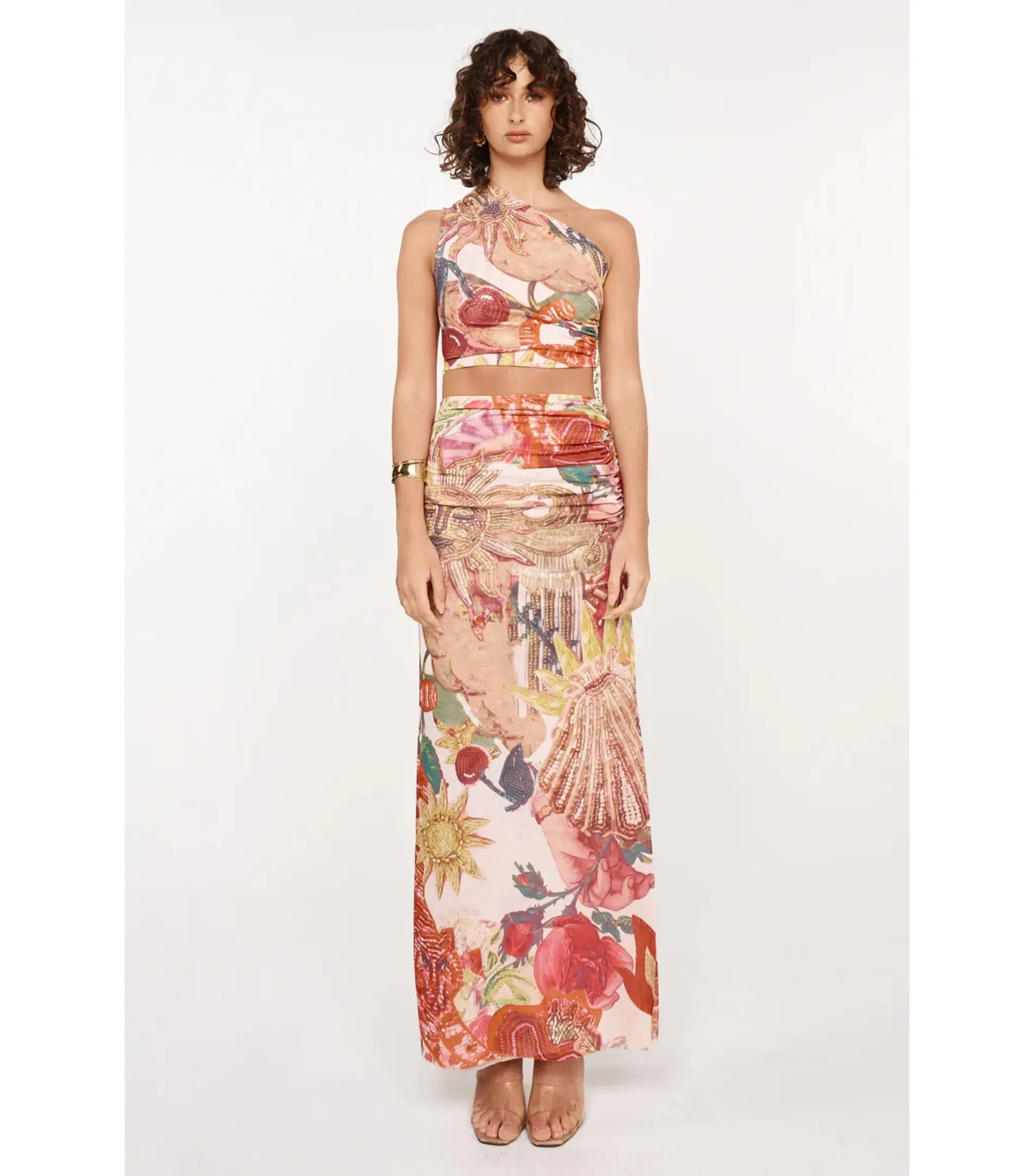 She Is OLLÁ Ophelia Midi Dress in Victor Print Size M / AU 10 - Image 1