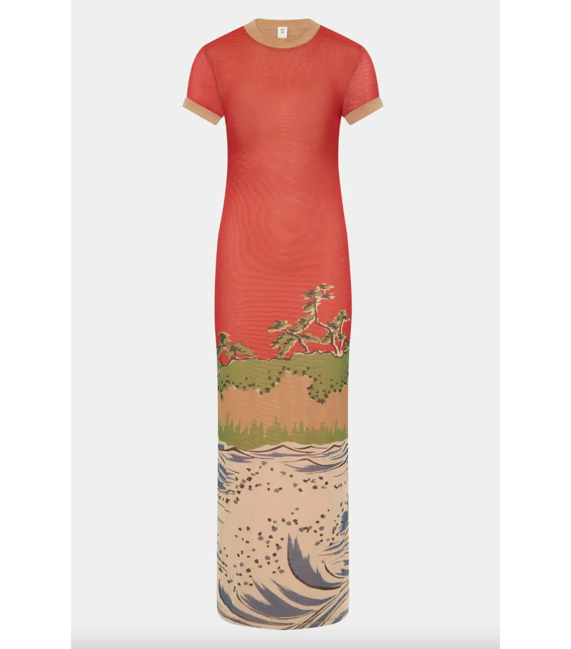 Sir The Label Redwood Tee Midi Dress in Sea Ranch Scene Size 2 / AU 10 - Image 3