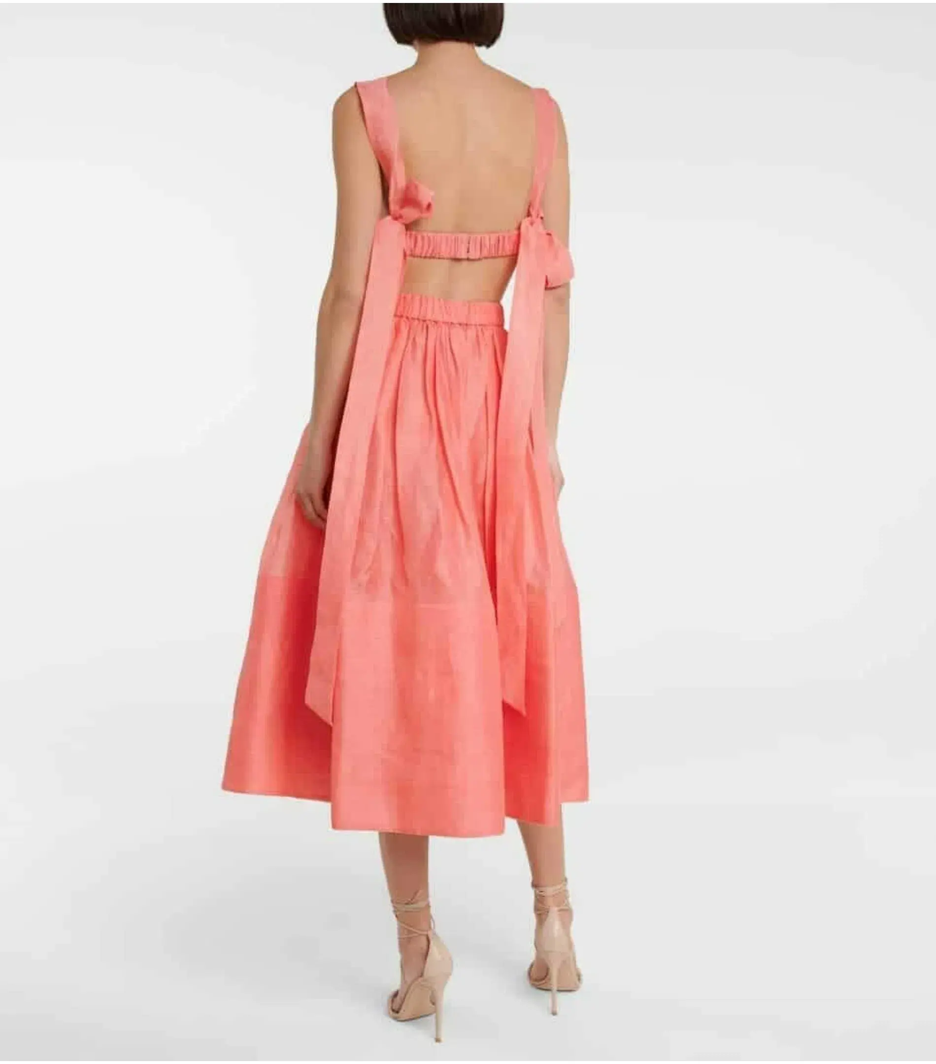 Zimmermann Botanica Tie Bustier Size 1 / AU 10 and Skirt Size 0 / AU 8 Set Guava  - Image 2