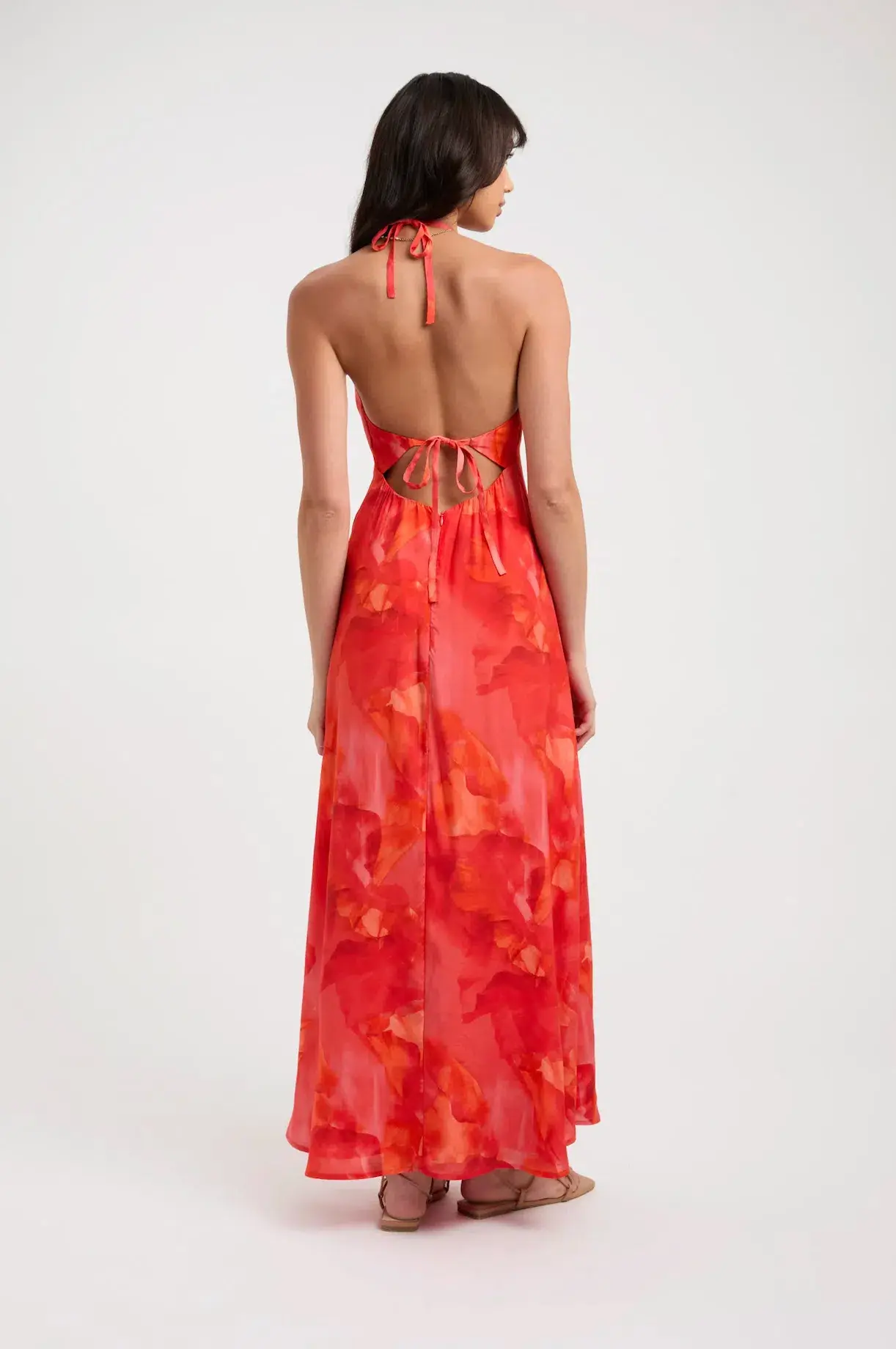 Kookai Zya Halter Dress Coral Red Size XS / AU 6 - Image 3