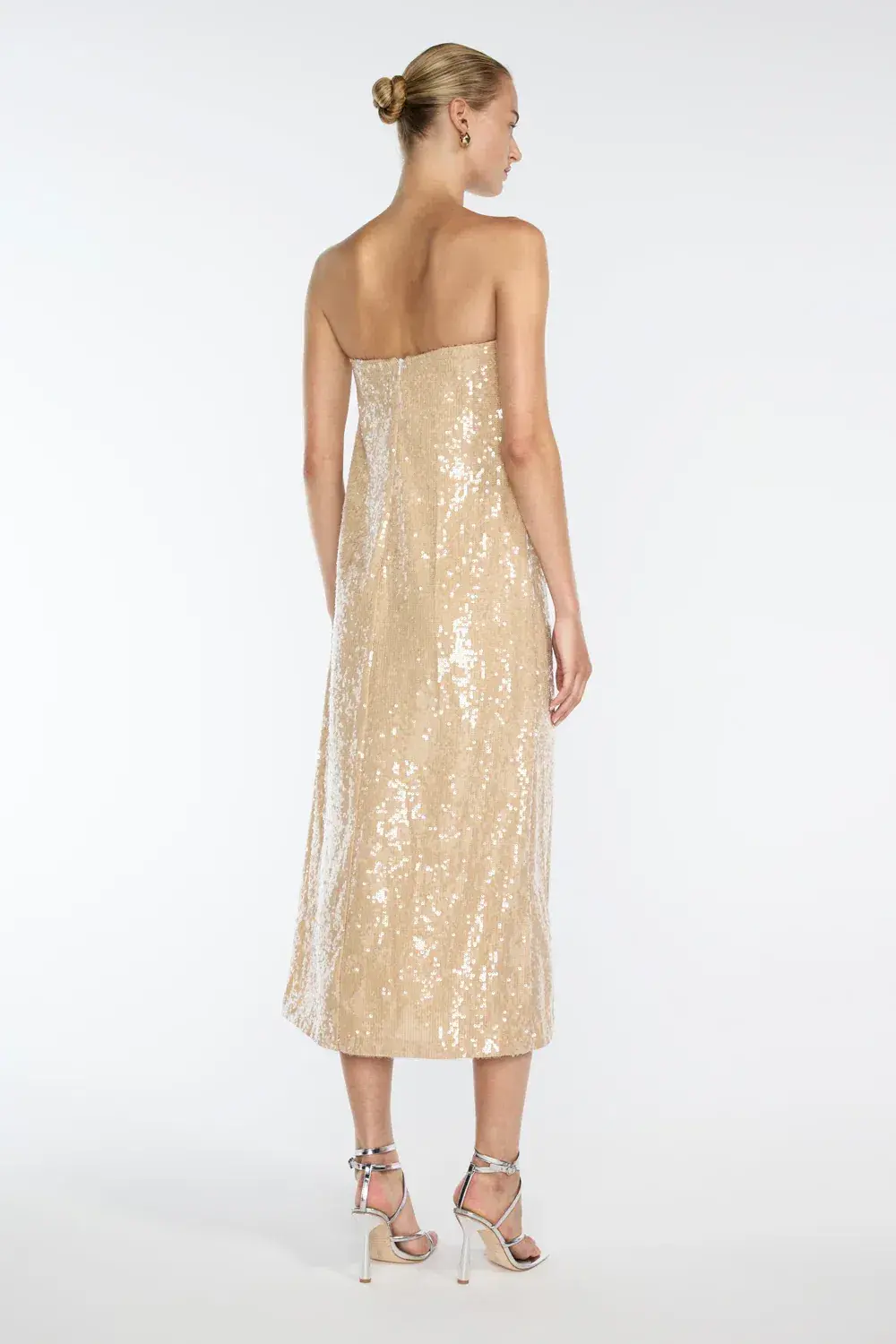 Manning Cartell Light Angles Strapless Dress Gold Size S / AU 8 for rent on The Volte - main image