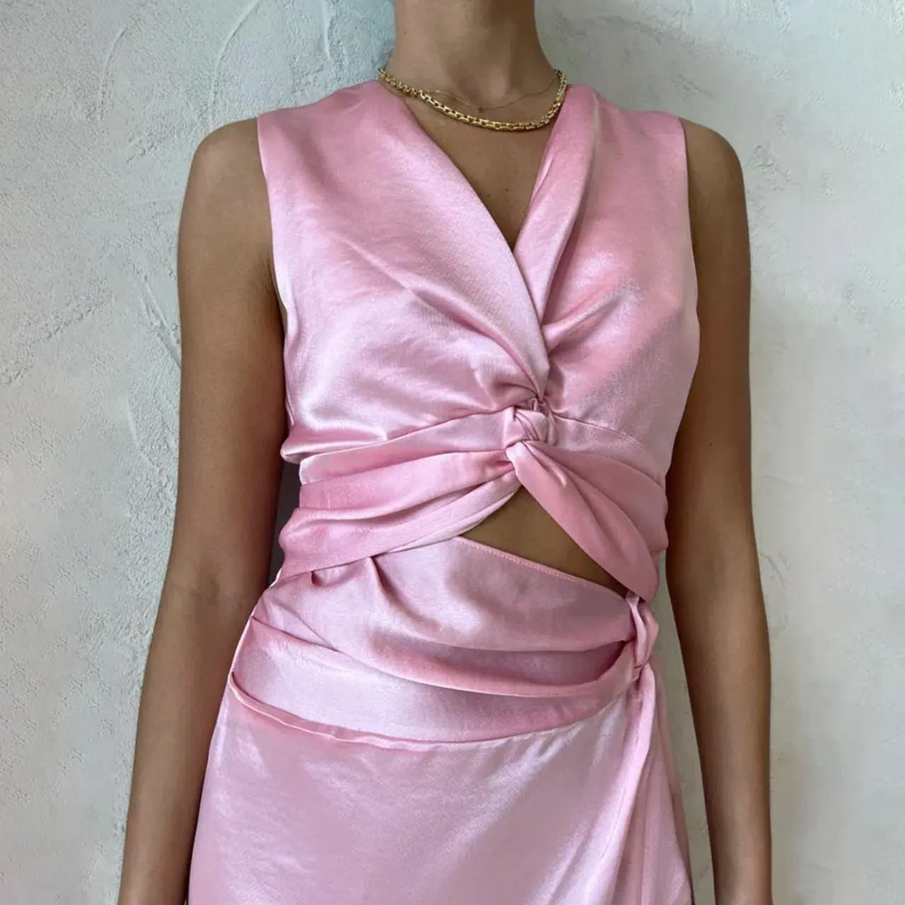Anna Quan Violeta Cutout Midi Dress Rosa Pink Size M / AU 10 - Image 6