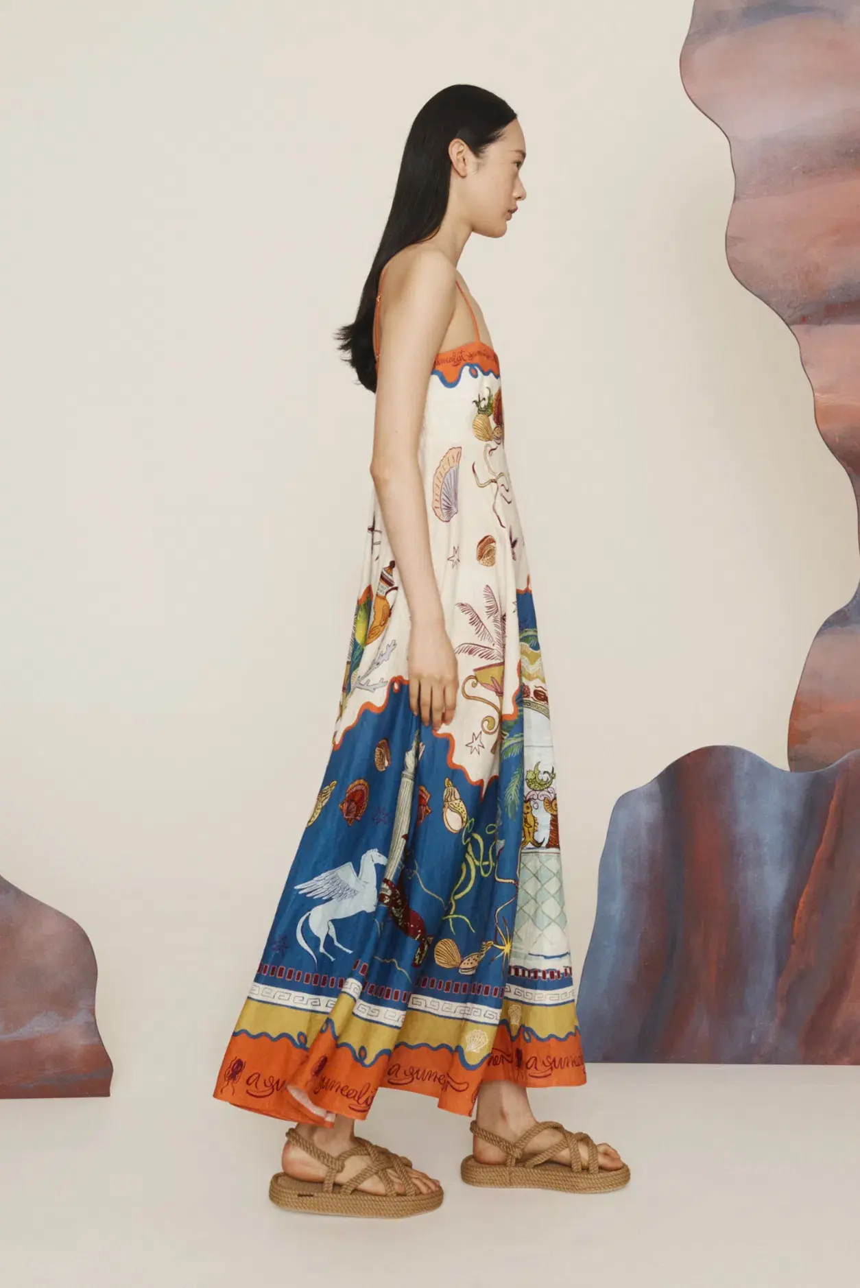 Alemais Surrealist Summer Sundress Multi Size 16 - Image 4