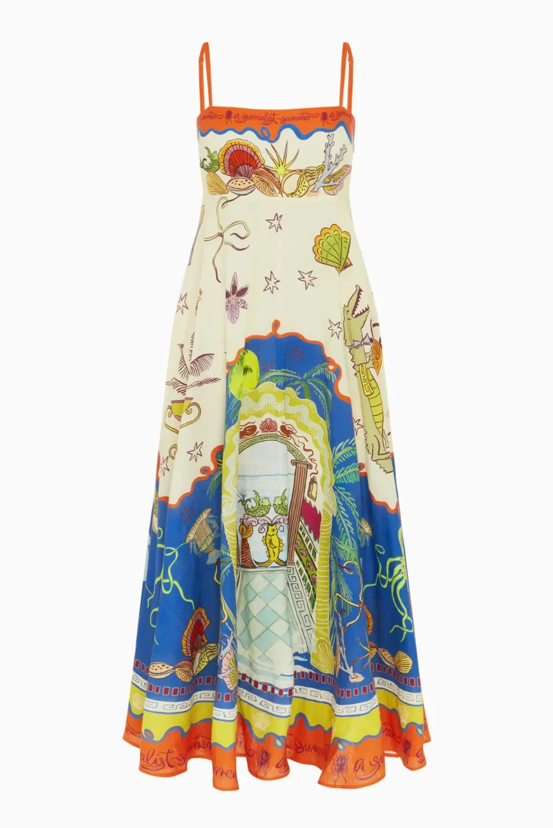 Alemais Surrealist Summer Sundress Multi Size 16 for rent on The Volte - main image