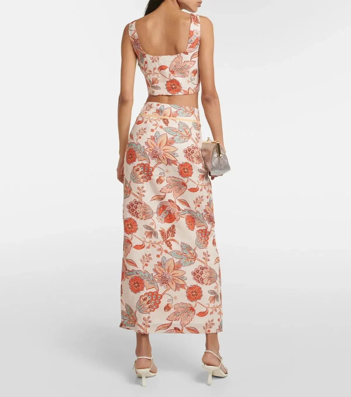 Sir the Label Noemi Linen Midi Skirt Desert Wildflower Size 3 / AU 12 - Image 2