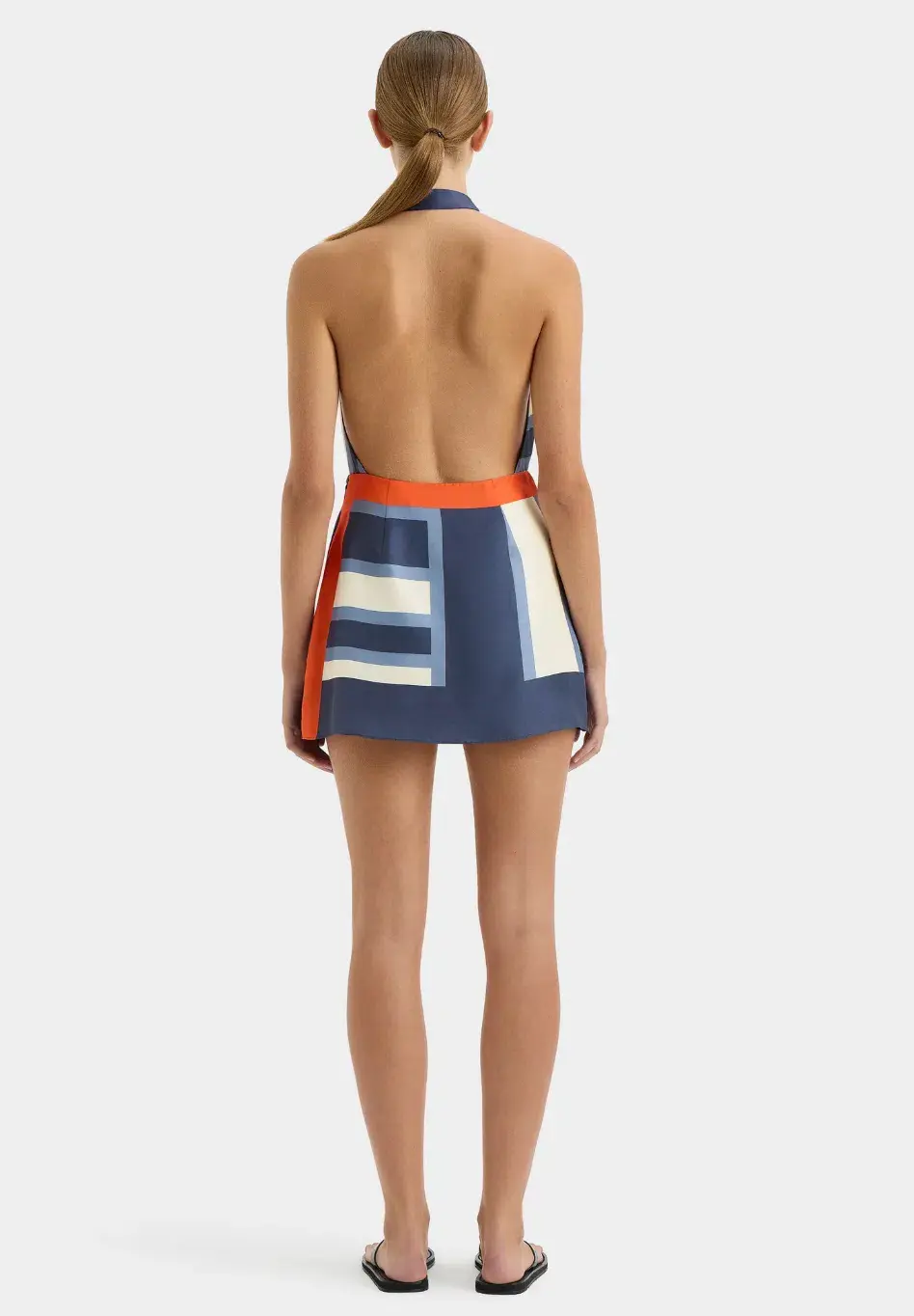 Sir the Label Dazed Wrap Halter Mini Dress Studio Print Size 0 / AU 6 - Image 3