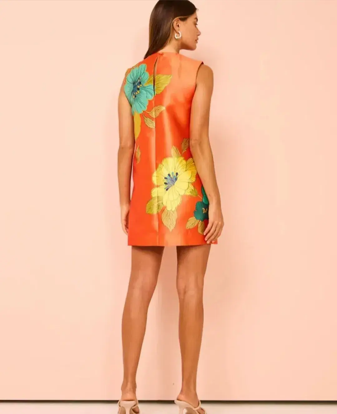 Alemais Piato Mini Dress in Marigold Floral Size 10 - Image 3