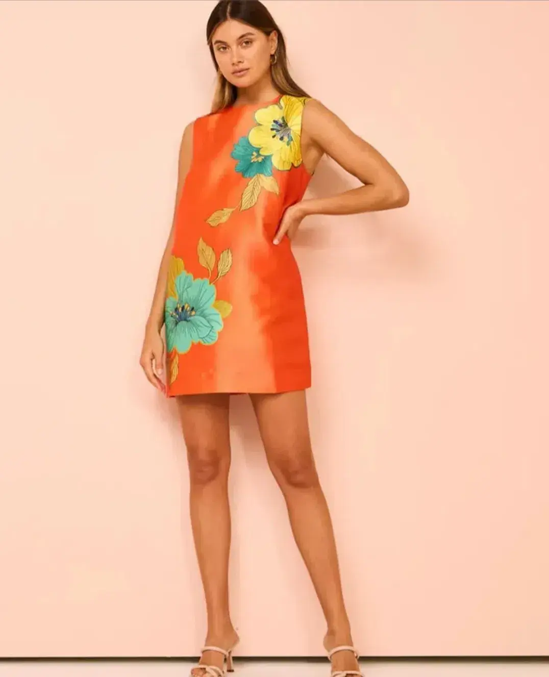 Alemais Piato Mini Dress in Marigold Floral Size 10 - Image 2