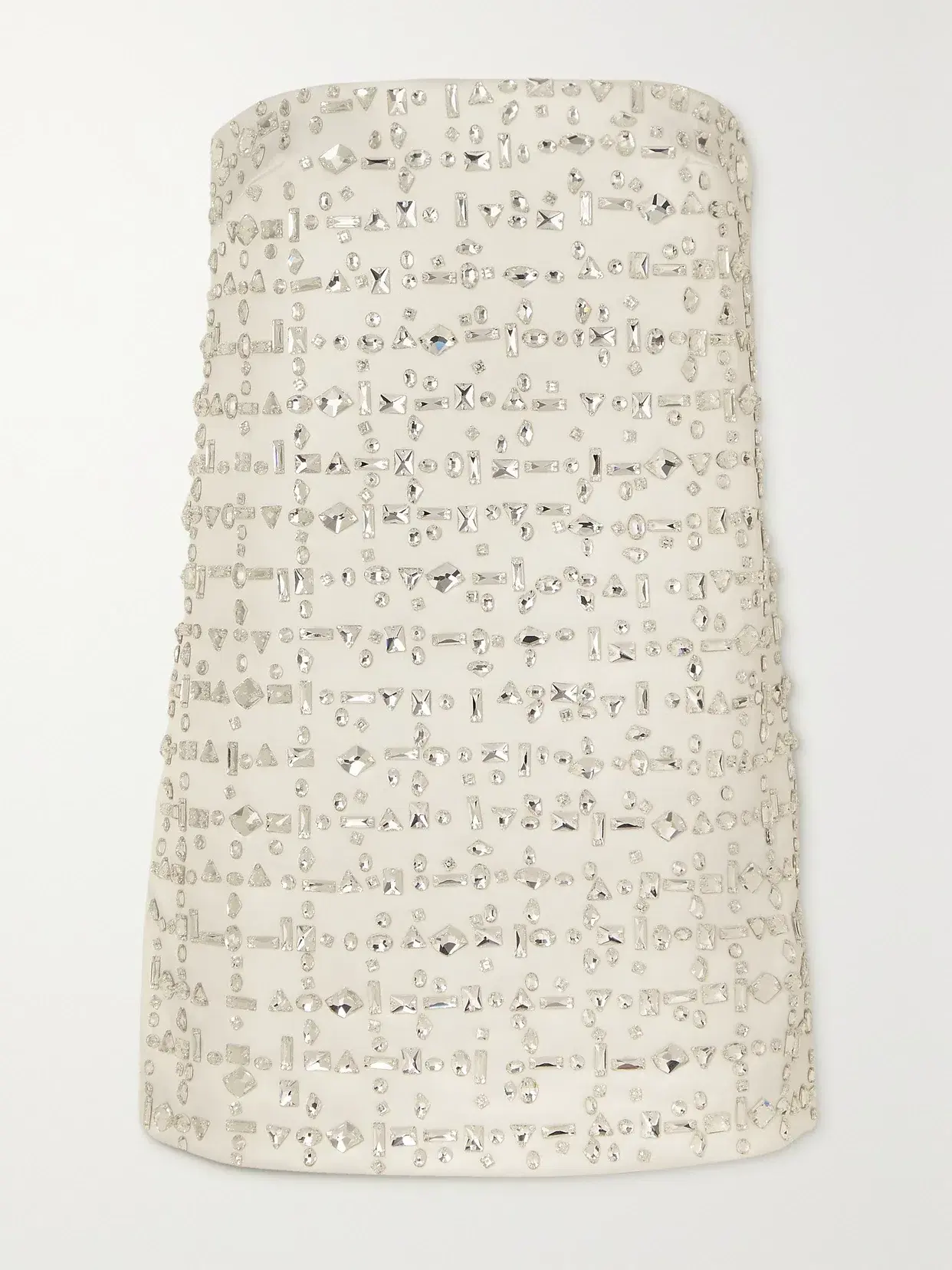 16Arlington Blaise Strapless Crystal Embellished Satin Mini Dress White Size 10 - Image 3