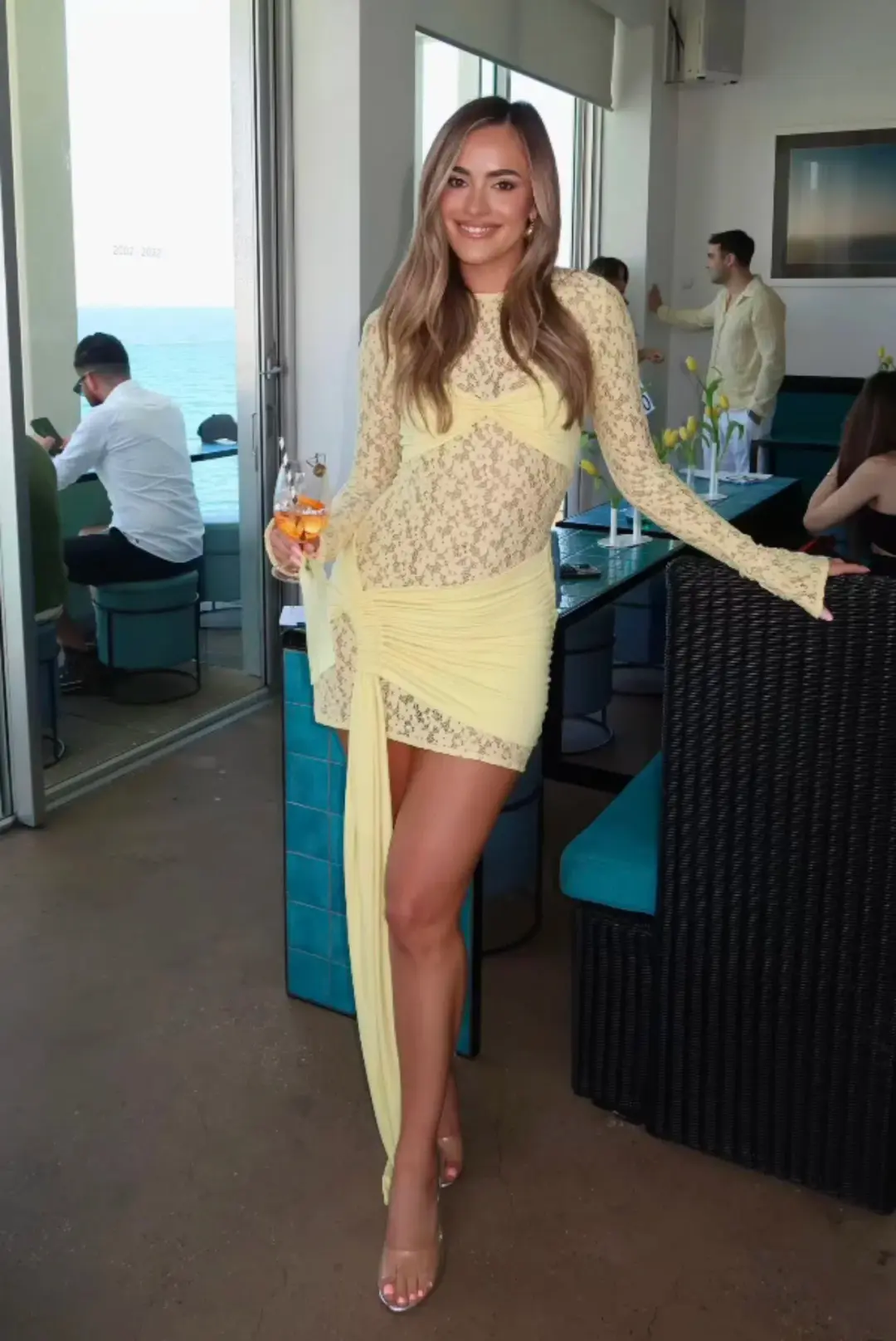 Deconduarte Ortigia MIni Dress in Baby Yellow Size 8 for rent on The Volte - main image