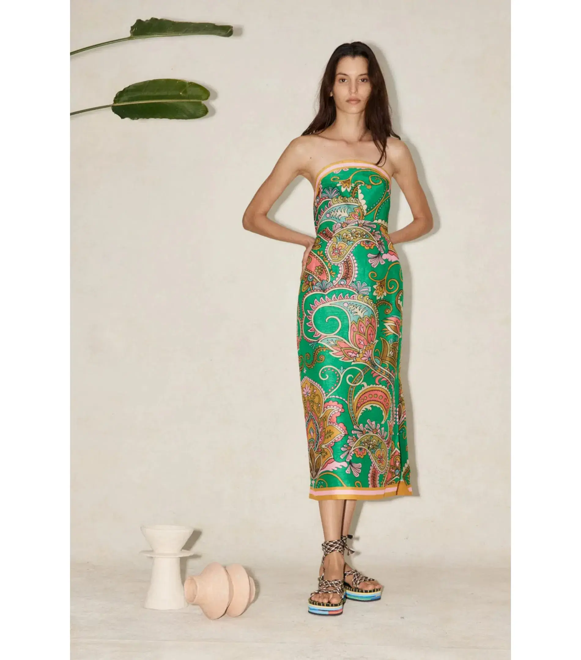 Alemais Marion Bodice Dress Green Size AU 6  - Image 1