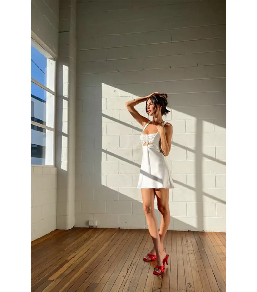 Arcina Ori Valentina Mini Dress in White Size AU 8 for rent on The Volte - main image