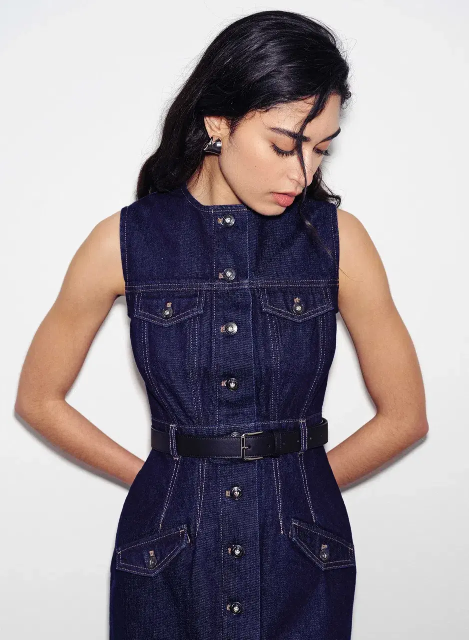 Anna Quan Paige Denim Dress Indigo Size AU 12  - Image 6