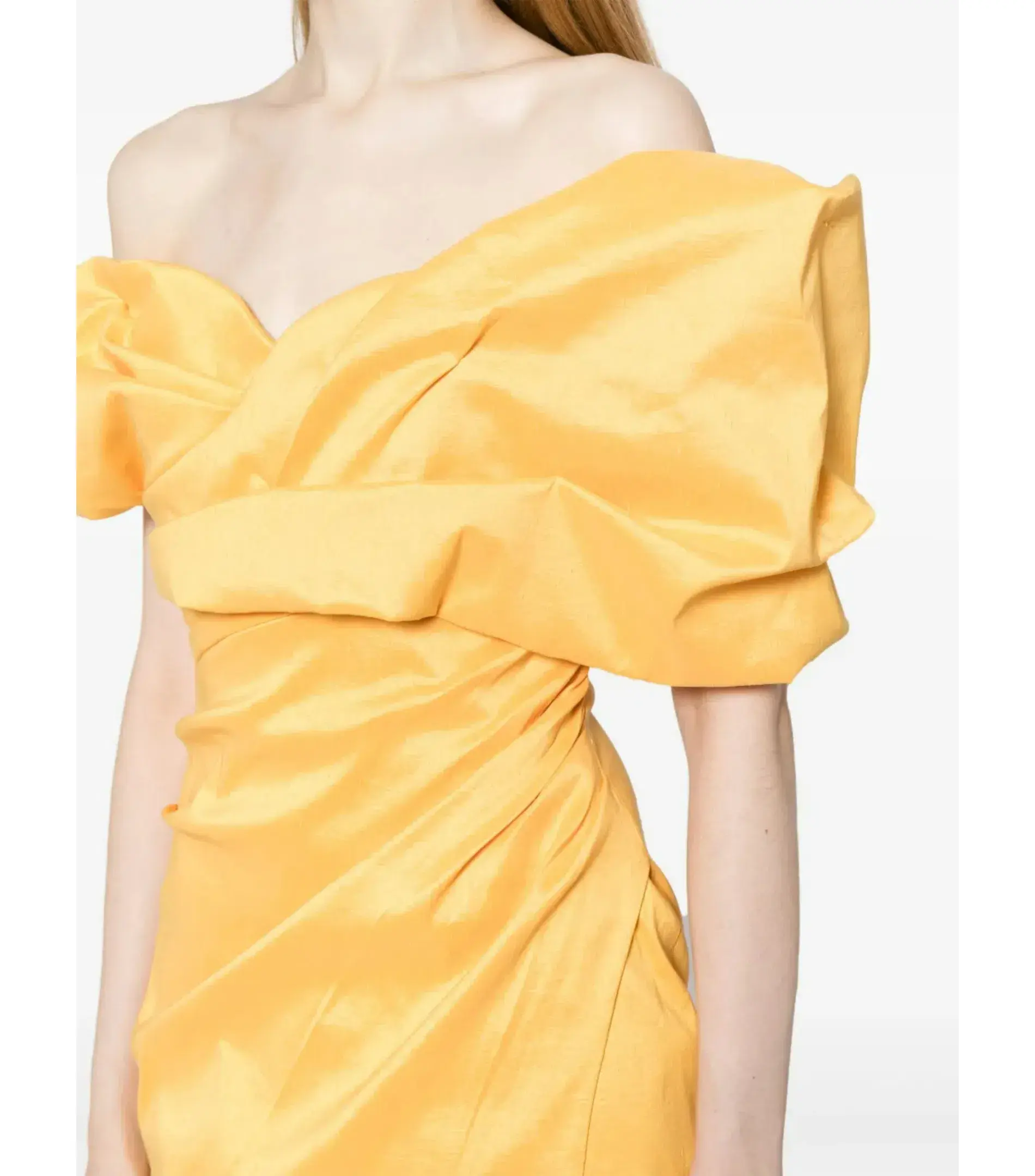 Rachel Gilbert Gia Off-shoulder Maxi Dress Yellow Size 3 / AU 12 - Image 2