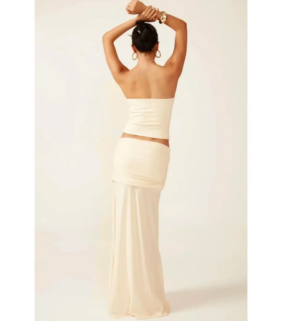 Ance Gria Jude Top and Skirt in Ivory Size S / AU 8 for rent on The Volte - main image