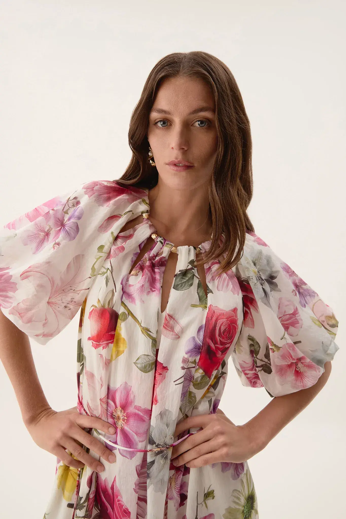 Aje Fleur Midi Dress in Collage Floral Size AU 14 - Image 5