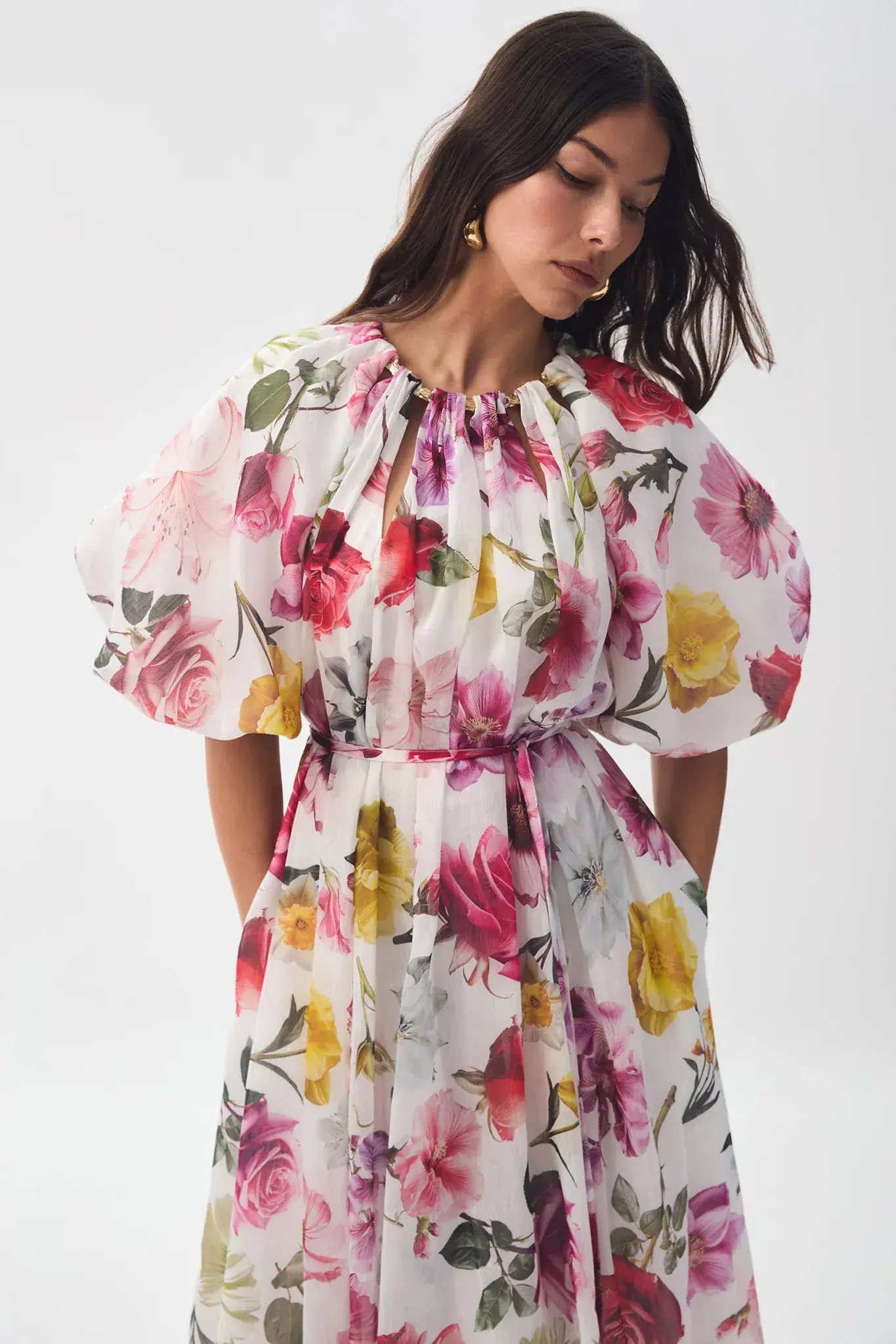 Aje Fleur Midi Dress in Collage Floral Size AU 14 - Image 4
