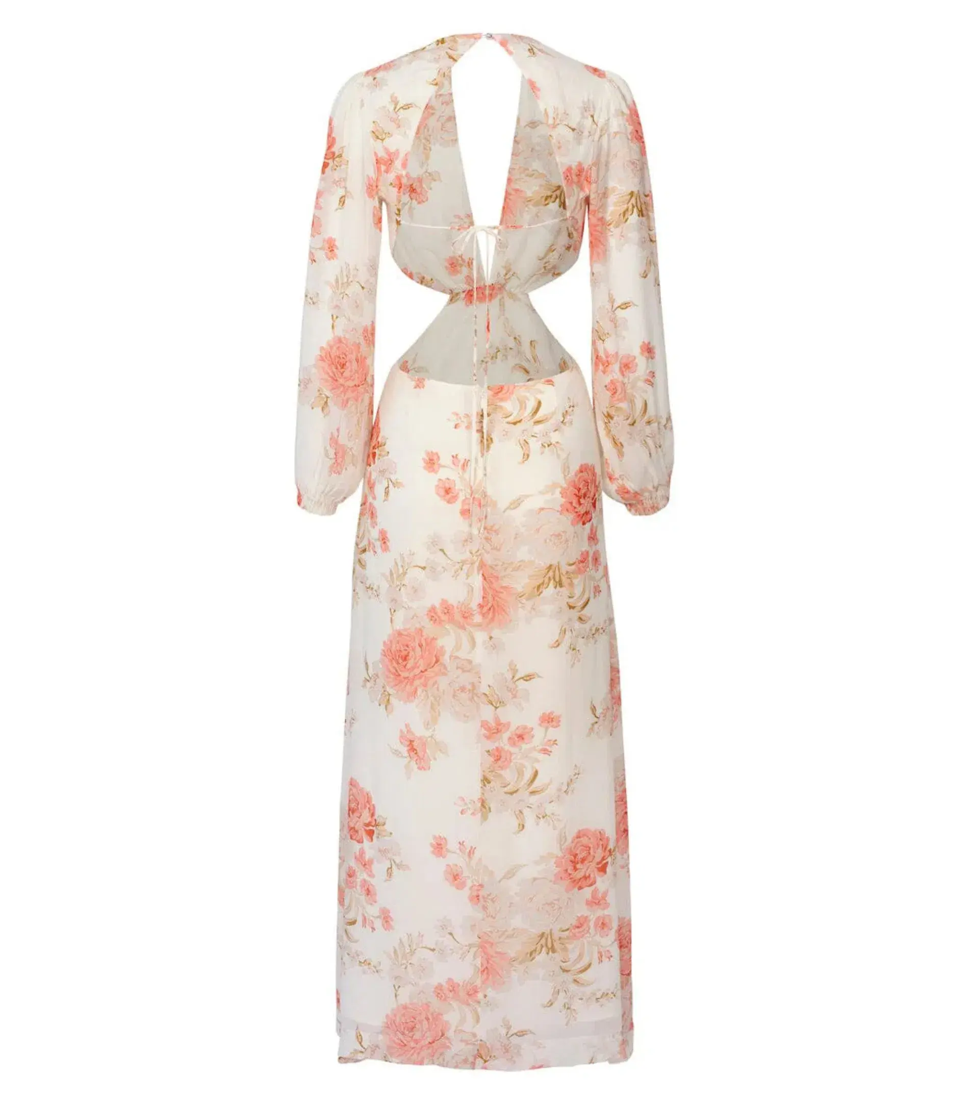 Sofia The Label Sara Open Back Midi Dress Rose White Size AU 8 - Image 6