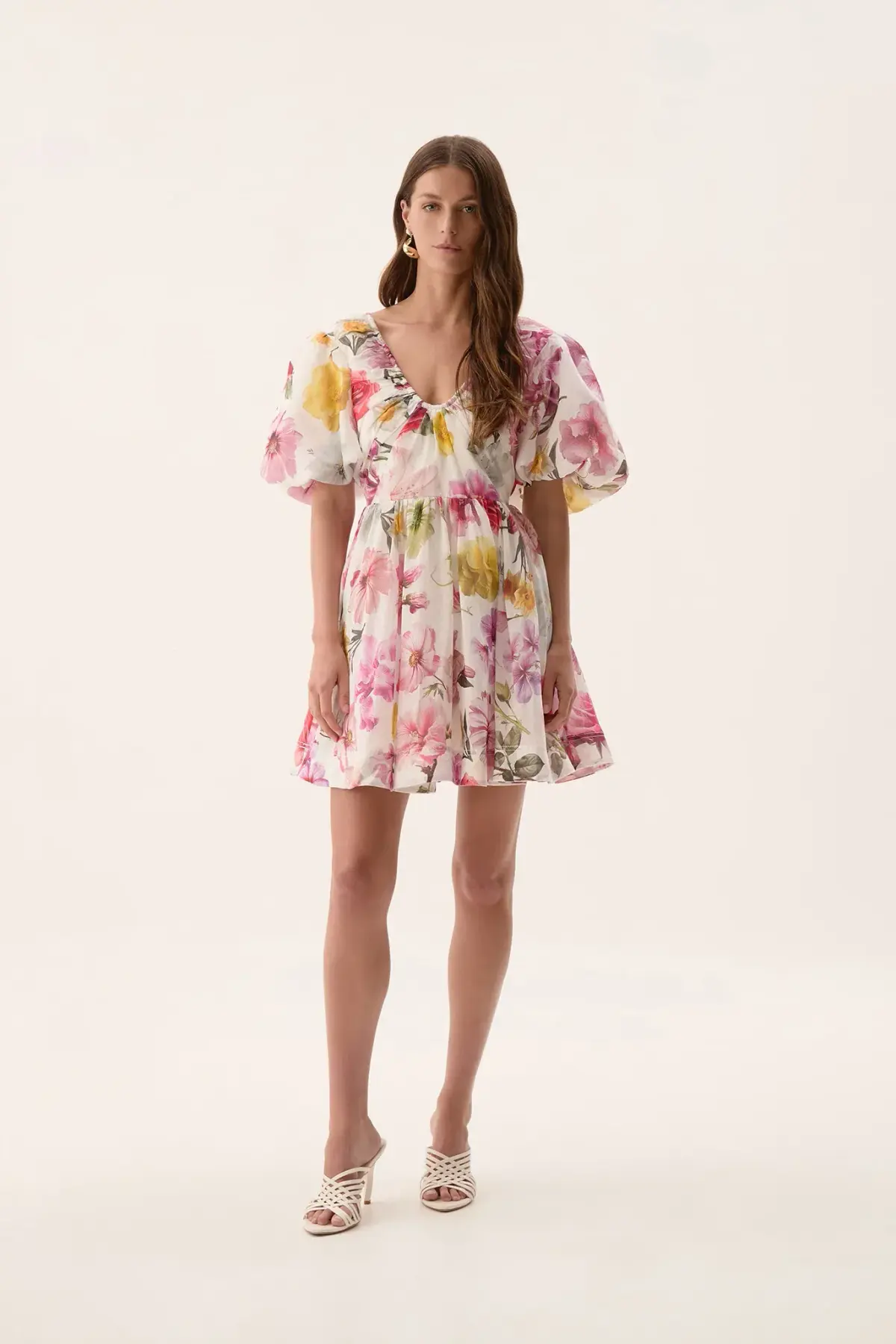 Aje Fleur Mini Dress Collage Floral Size 10 - Image 1