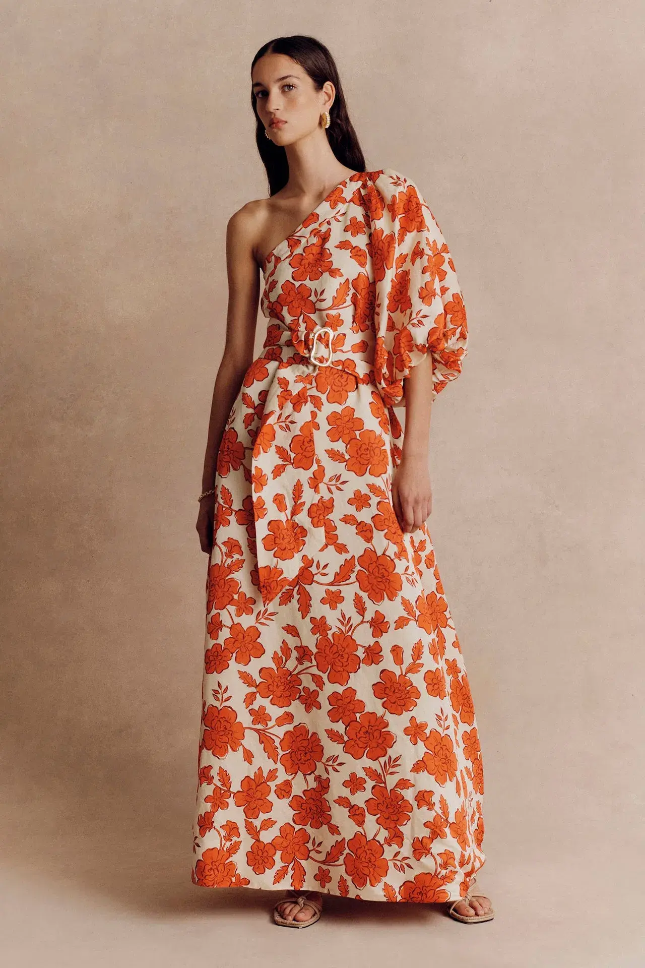 Hansen and Gretel Carmen One Shoulder Floral Maxi Dress Wild Flower Size M / AU 12 - Image 1