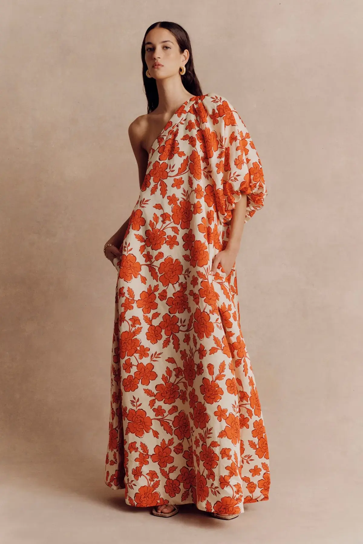 Hansen and Gretel Carmen One Shoulder Floral Maxi Dress Wild Flower Size M / AU 12 - Image 2