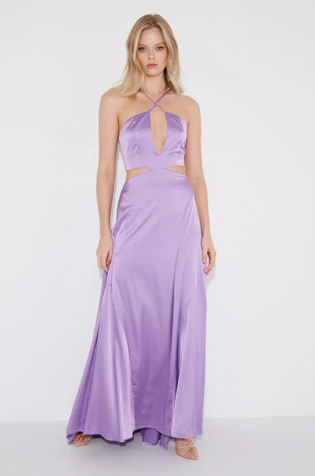 Sonya Moda Zena Maxi Gown Lilac Purple Size 6 - Image 4